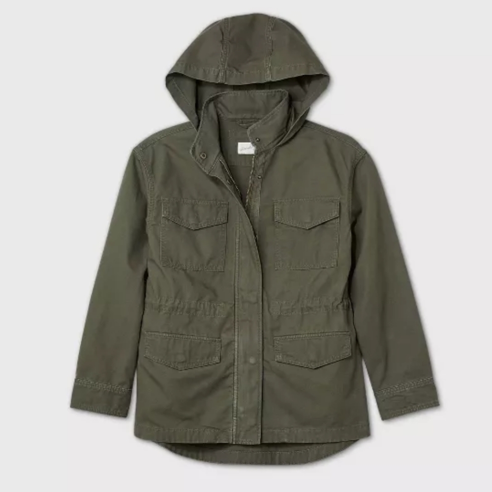 Universal Thread Olive Green Anorak Utility Jacket Size Women's XS Like NEW